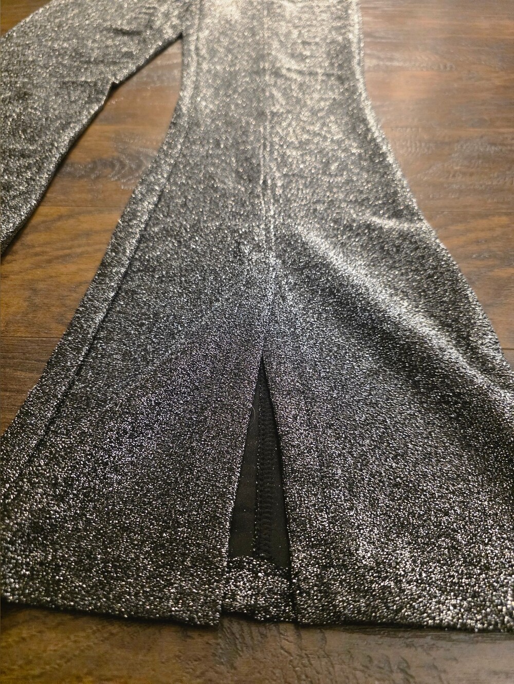Metallic Silver Flare Pants - Picture 2 of 4